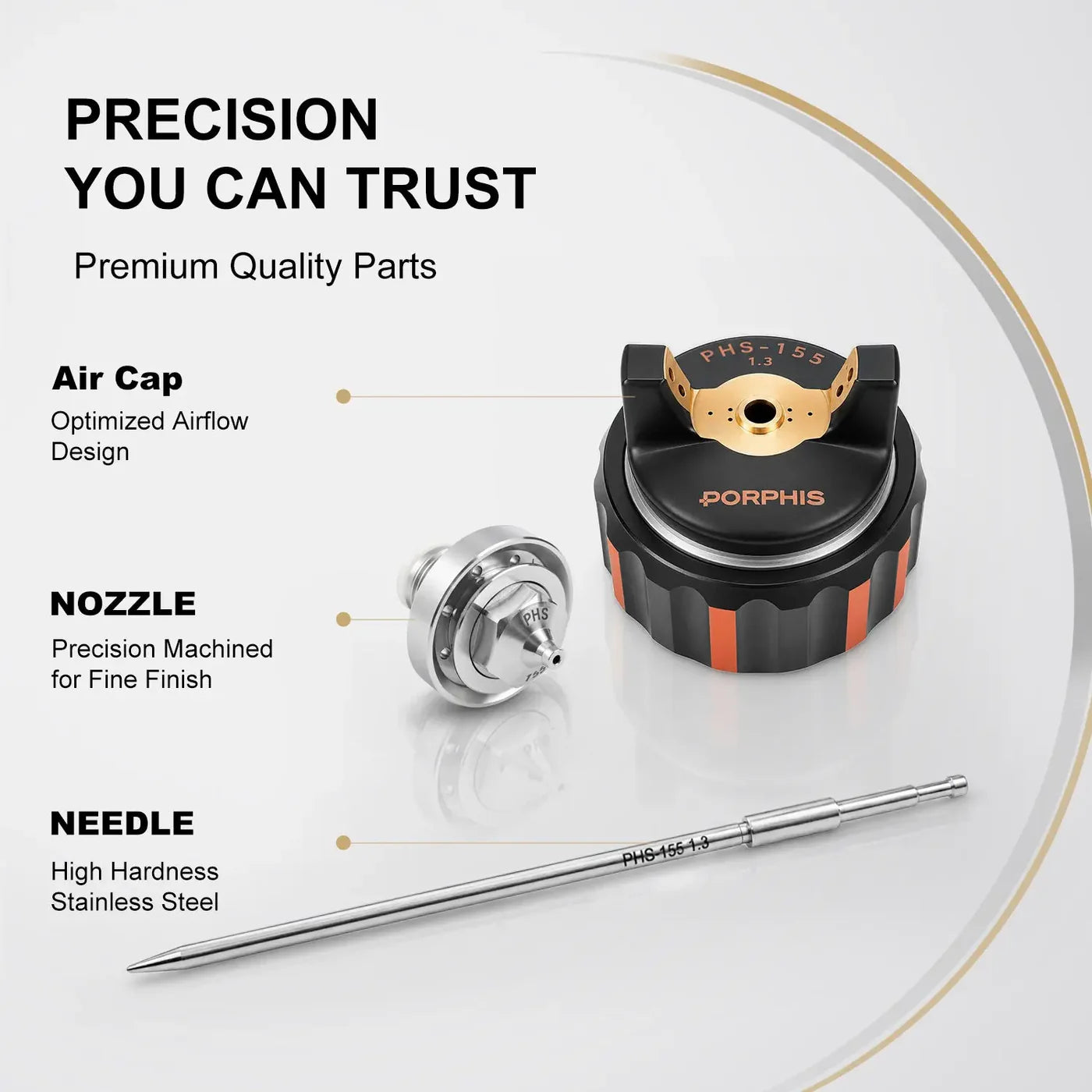 PHS-155 - Nozzle, Needle & Air Cap Kits