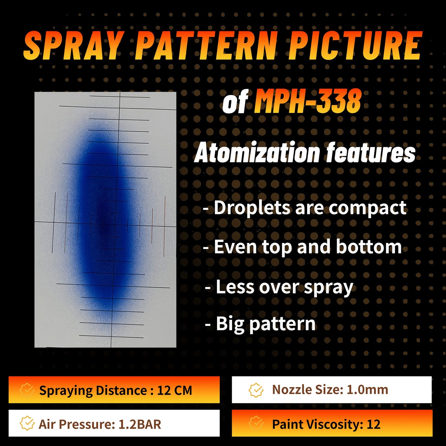 Porphis MPH-338 LVLP Nozzle 1.0 mm MINI Spray Gun