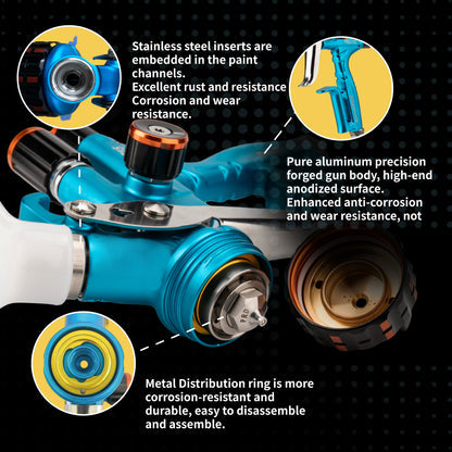 Porphis PRD-715 MP Nozzle 1.2mm Professional Spray Gun