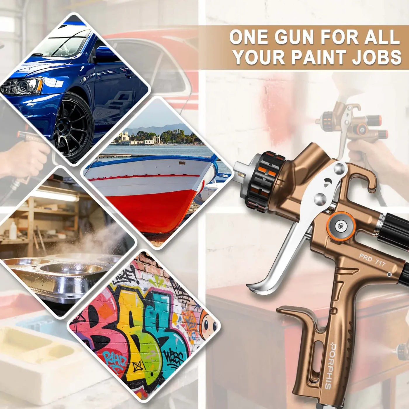 PRD-717 VS 'Split Tip' Professional Spray Gun