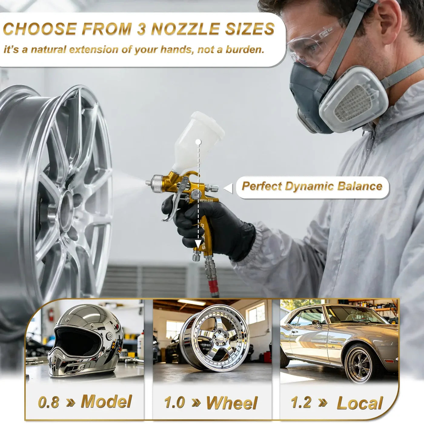 Porphis MPH-338 LVLP MINI Spray Gun