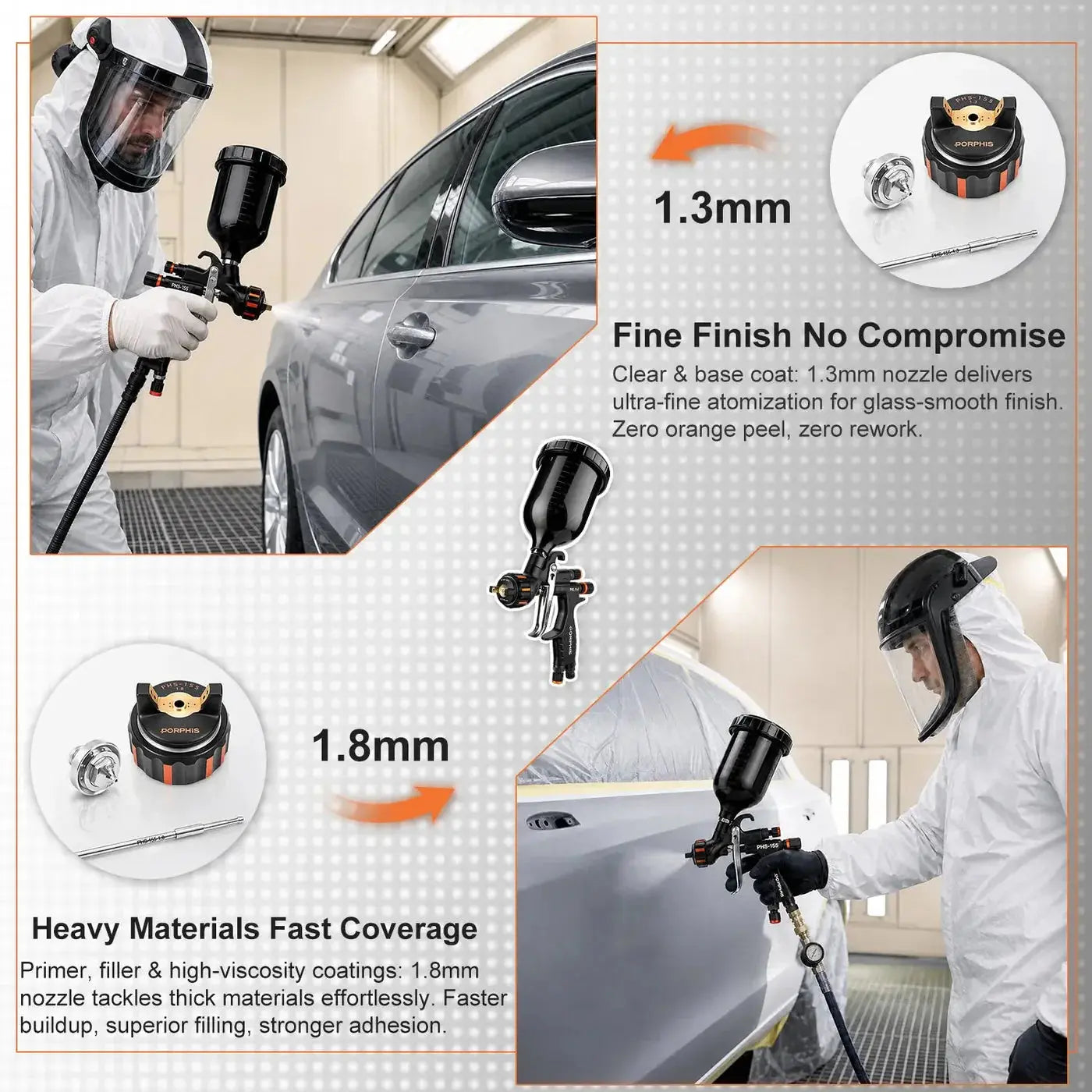 PHS-155 MP Spray Gun Porphis