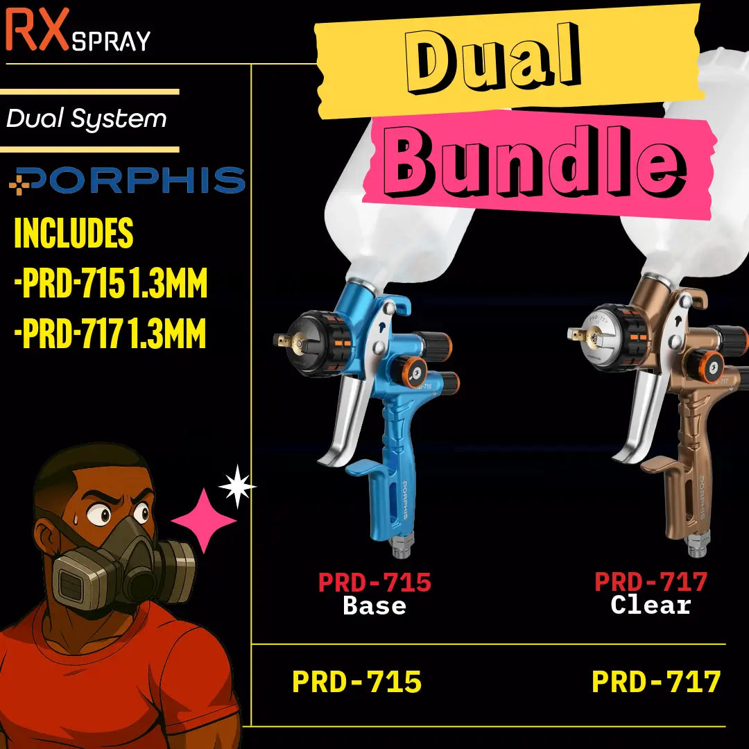Porphis Dual Spray Gun Bundle - PRD-715, PRD-717 Porphis