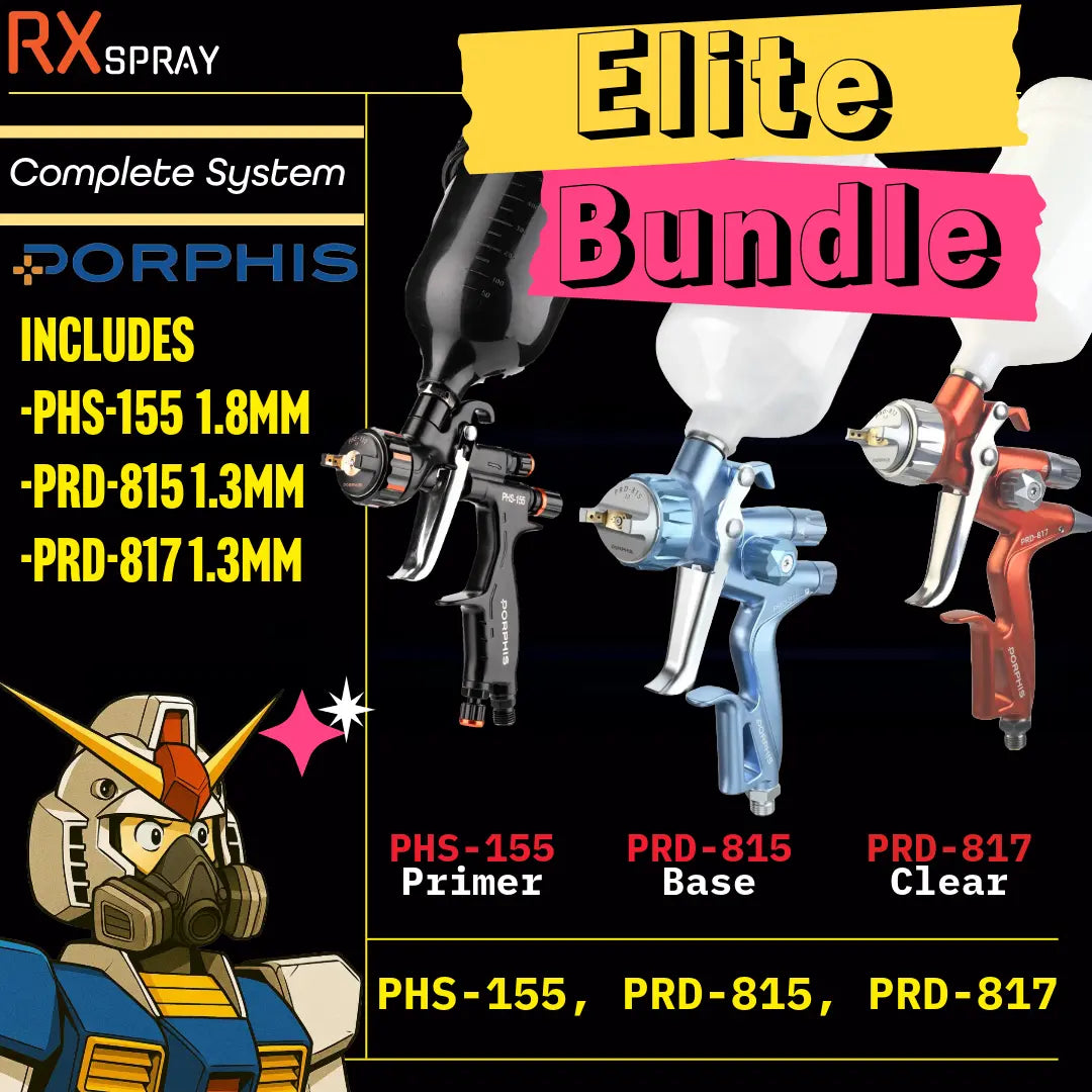 porphis spray gun elite bundle phs-155, prd-815, prd-817