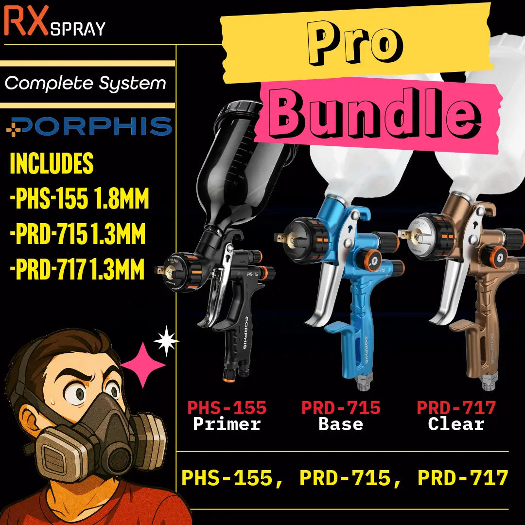 porphis pro spray gun bundle phs155 prd715 prd717