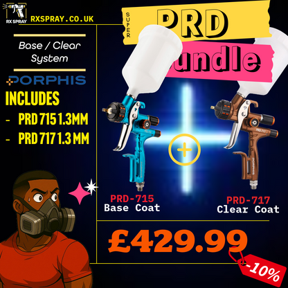 Porphis PRD-717 1.3mm VS & PRD-715 MP 1.3mm Professional Spray Gun COMBO