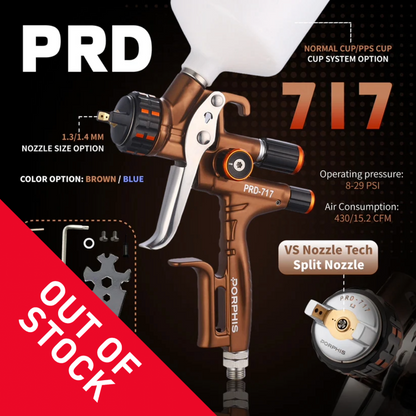 Porphis PRD-717 VS Split Nozzle 1.3mm / 1.4mm Professional Spray Gun
