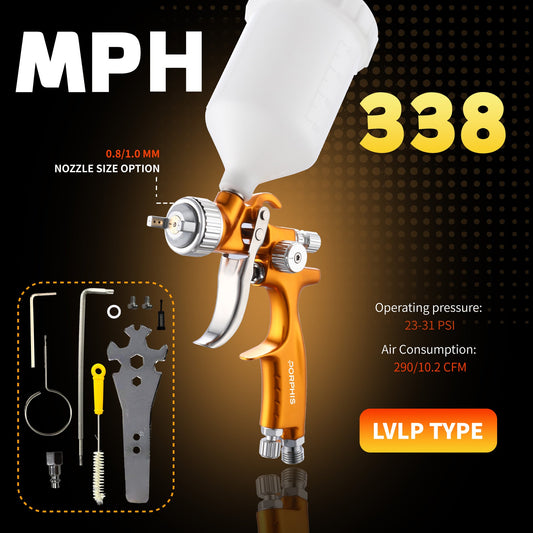 Porphis MPH-338 LVLP Nozzle 1.0 mm MINI Spray Gun