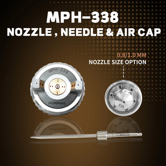 MPH-338 - Nozzle, Needle & Air Cap 0.8mm / 1.0mm
