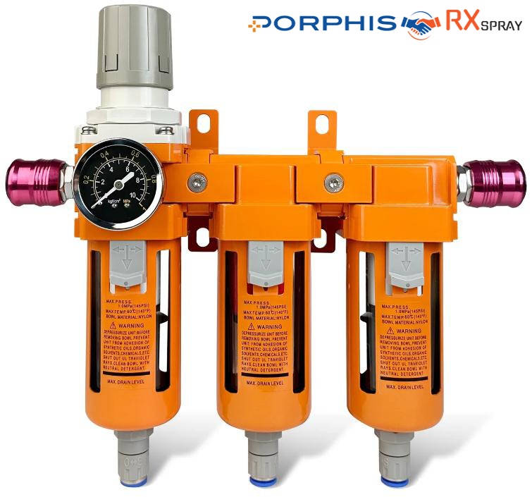 Air Filter Regulator Water / Oil Separator 3-Stage