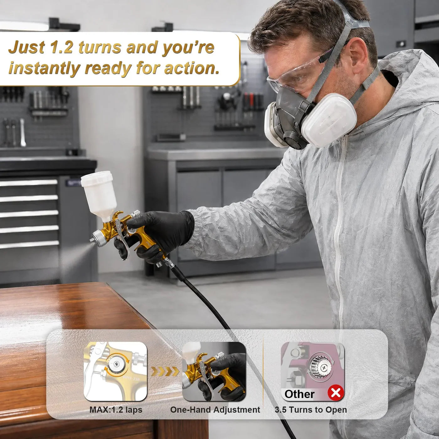 Porphis MPH-338 LVLP MINI Spray Gun