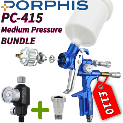 Porphis PC-415 (Version 2) MP 1.3mm Nozzle Spray Gun GOTM BUNDLE