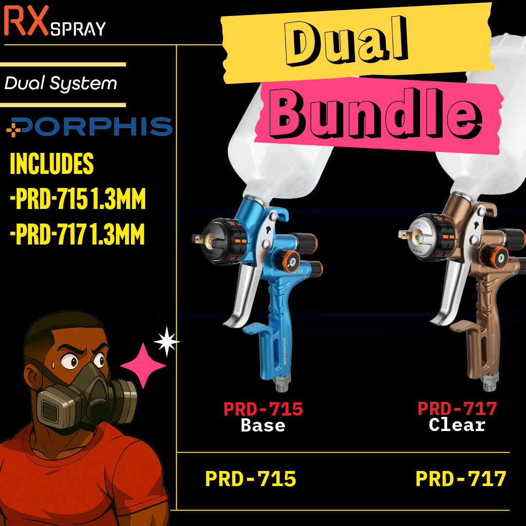 Porphis Dual Spray Gun Bundle - PRD-715, PRD-717