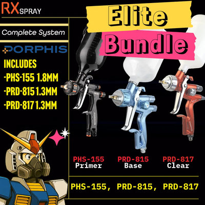 porphis spray gun elite bundle phs-155, prd-815, prd-817