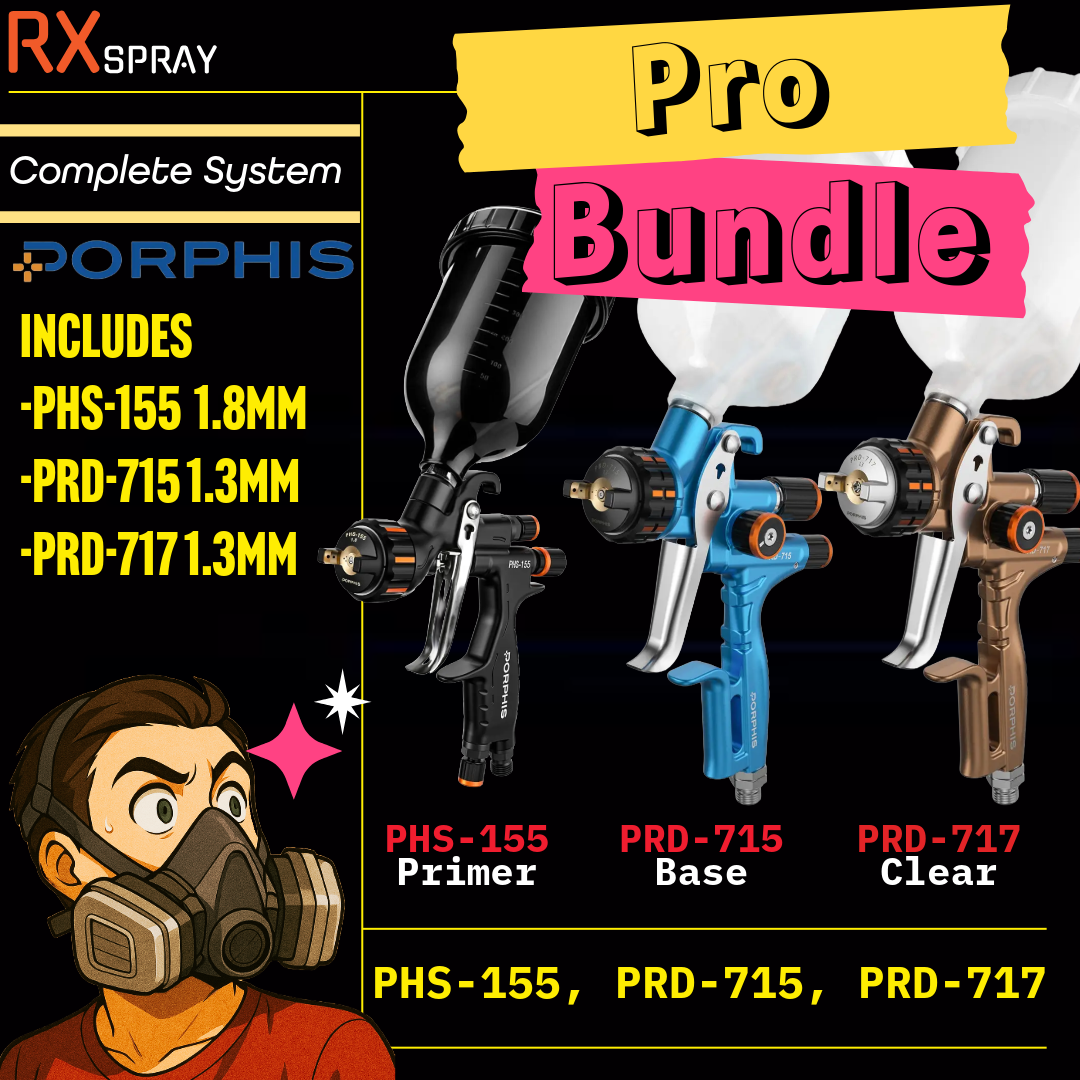porphis pro spray gun bundle phs155 prd715 prd717